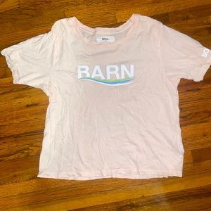 SOUL CYCLE BARN  cropped T- Shirt. Never worn.  40$ OR BEST OFFER